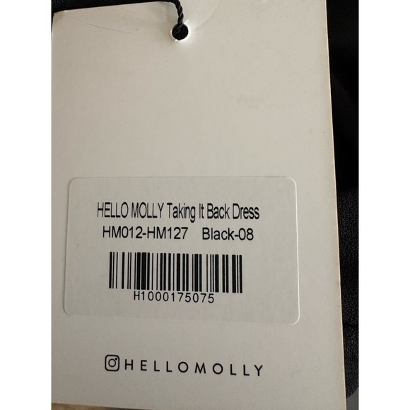 Hello Molly Dress Womens Size 4 Black One Shoulder Event Occation Sexy Midi New - Picture 12 of 12